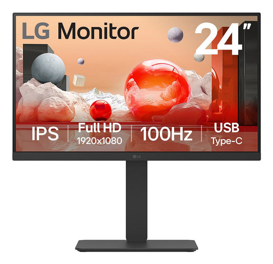 LG 24BA750-B platta pc-skärmar 60,5 cm (23.8") 1920 x 1080 pixlar Full HD LCD Svart
