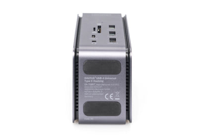Digitus DA-70897 dockningsstationer för bärbara datorer Kabel USB 3.2 Gen 1 (3.1 Gen 1) Type-C Svart, Grå