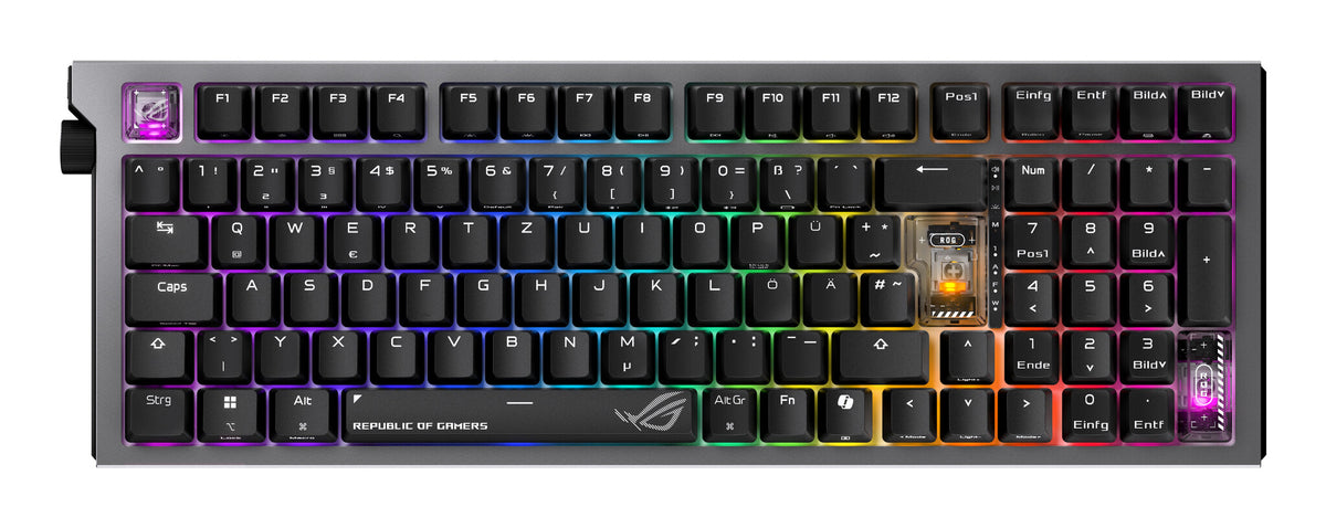 ASUS ROG Strix Morph 96 Wireless tangentbord Spela USB + RF Wireless + Bluetooth QWERTZ tyska Svart