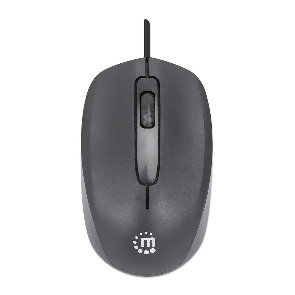 Manhattan 190190 datormöss Kontor Ambidextrous USB Type-A Optisk 1000 DPI