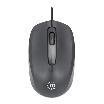 Manhattan 190190 datormöss Kontor Ambidextrous USB Type-A Optisk 1000 DPI
