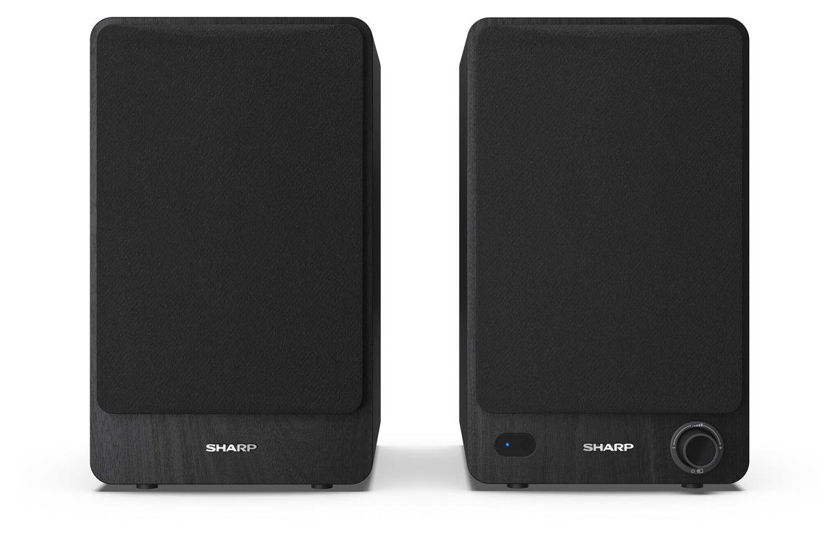 Sharp Bookshelf Speakers 2-vägs Svart Kabel & Trådlös 60 W