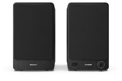 Sharp Bookshelf Speakers 2-vägs Svart Kabel & Trådlös 60 W