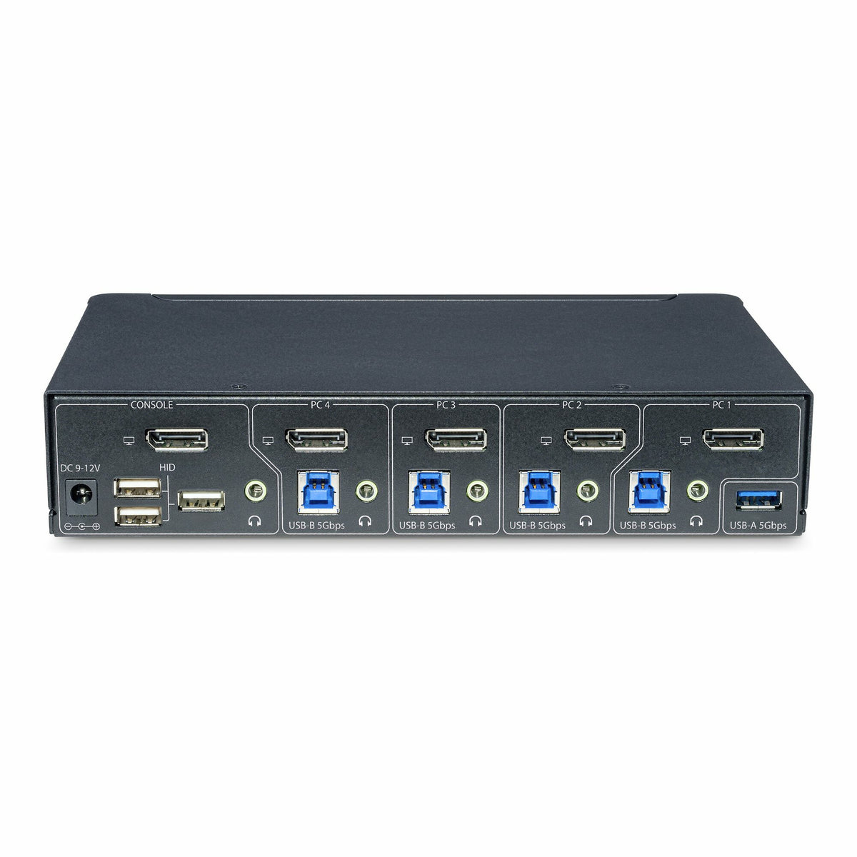 StarTech.com 4-portars DisplayPort KVM-switch, en enda 4K 60 Hz-monitor, 6x USB-portar, tryckknapps- och snabbtangentväxling, DisplayPort 1.2, OS-oberoende, TAA-kompatibel