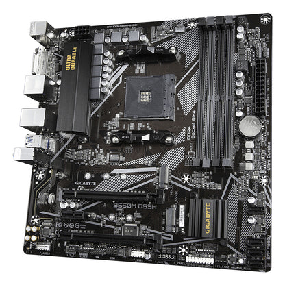 GIGABYTE B550M DS3H moderkort AMD B550 Uttag AM4 micro ATX