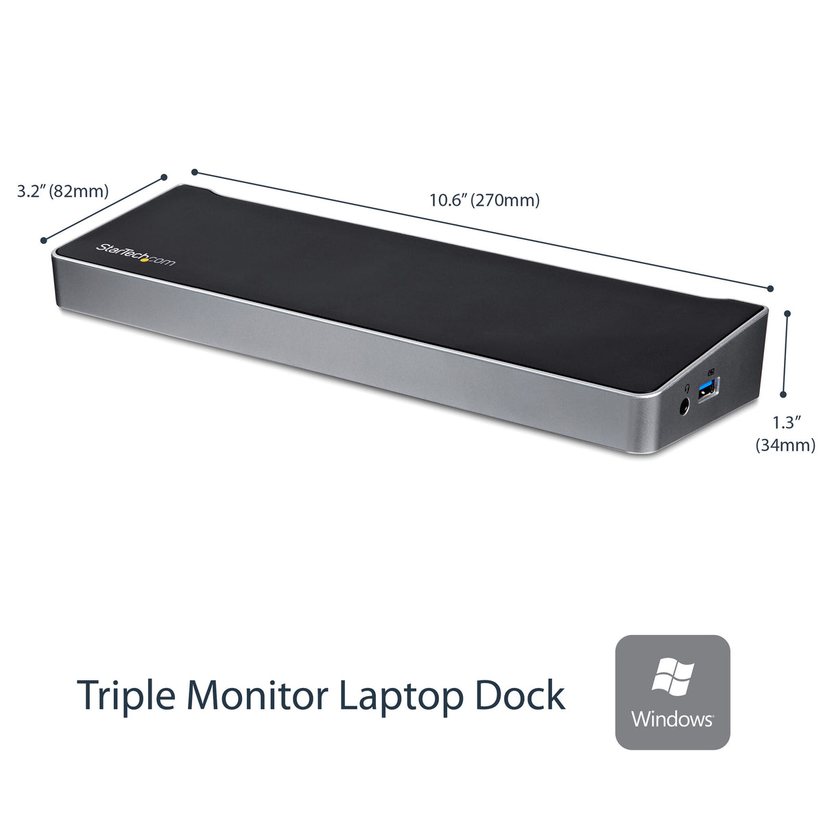 StarTech.com USB 3.0-dockningsstation för trippelskärmar - 1x HDMI - 2x DisplayPort