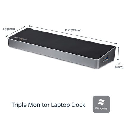StarTech.com USB 3.0-dockningsstation för trippelskärmar - 1x HDMI - 2x DisplayPort