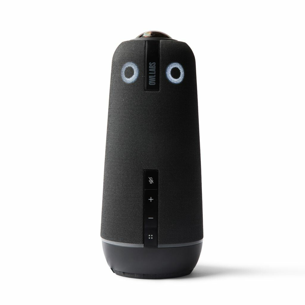 Owl Labs Meeting Owl 4+ – en smart 360-graders 4K-kamera för videokonferenser med mikrofon och högtalare (automatiskt talarfokus, smart zoomning och brusutjämning)