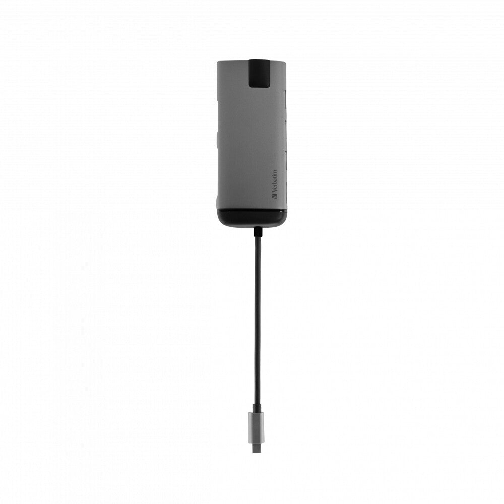 Verbatim 49142 dockningsstationer för bärbara datorer USB 3.2 Gen 1 (3.1 Gen 1) Type-C Svart, Silver