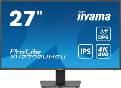 iiyama ProLite XU2792UHSU-B6 platta pc-skärmar 68,6 cm (27") 3840 x 2160 pixlar 4K Ultra HD LED Svart