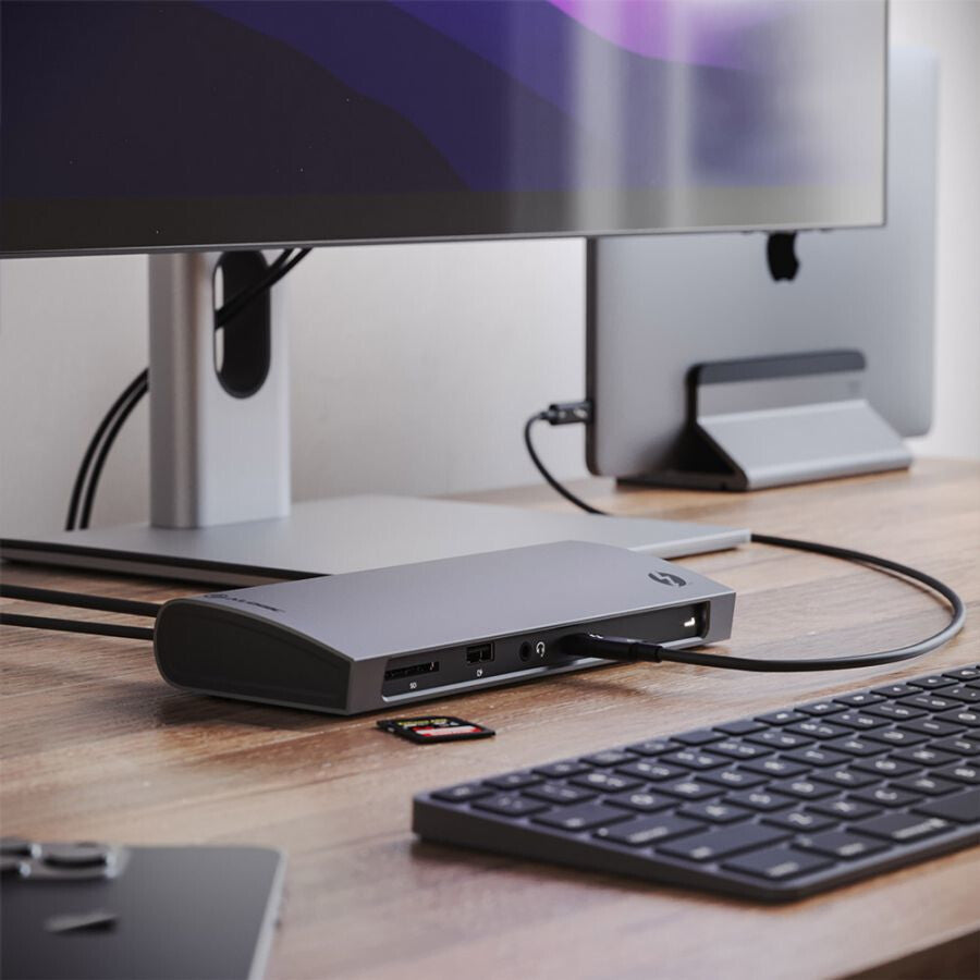 ALOGIC TB4D3TB dockningsstationer för bärbara datorer Kabel Thunderbolt 4 Svart