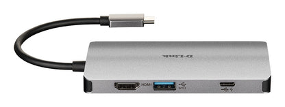 D-Link DUB-M810 dockningsstationer för bärbara datorer Kabel USB 3.2 Gen 1 (3.1 Gen 1) Type-C Gjuten aluminium