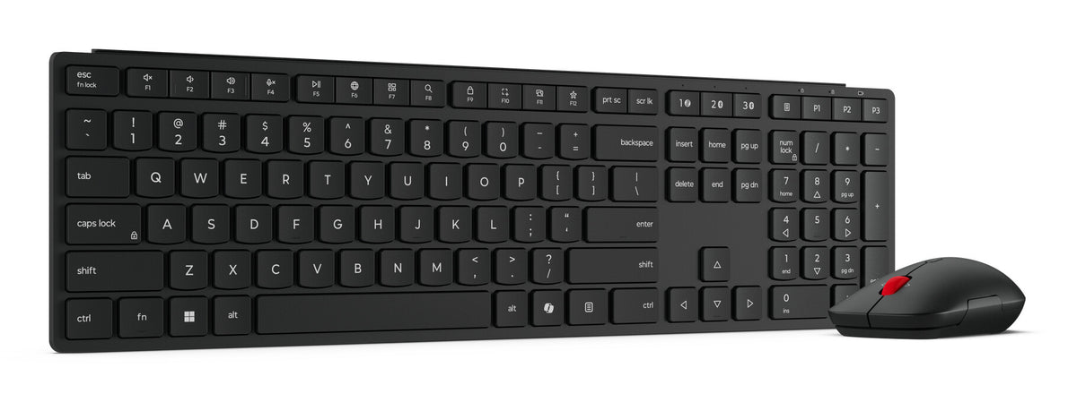 Lenovo 4X31S04814 tangentbord Mus inkluderad Kontor Trådlös RF + Bluetooth tyska Svart