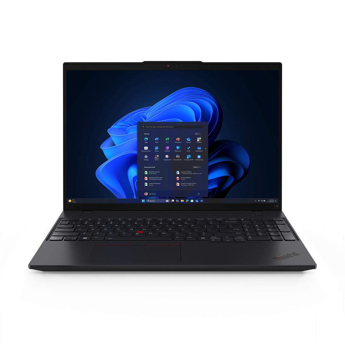 Lenovo ThinkPad L16 Gen 2 (AMD) AMD Ryzen™ 5 PRO 215 Bärbar dator 40,6 cm (16") WUXGA 16 GB DDR5-SDRAM 512 GB SSD Wi-Fi 7 (802.11be) Windows 11 Pro tyska Svart