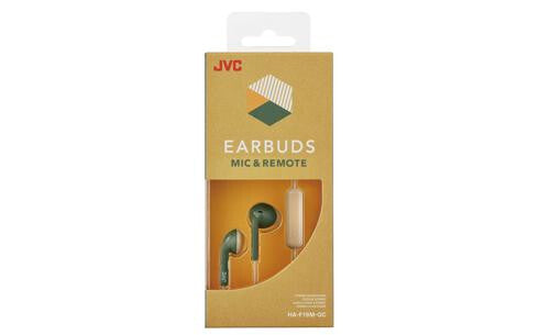 JVC HA-F19M-GC Headset Kabel I öra Samtal/musik Gräddfärgad, Grön