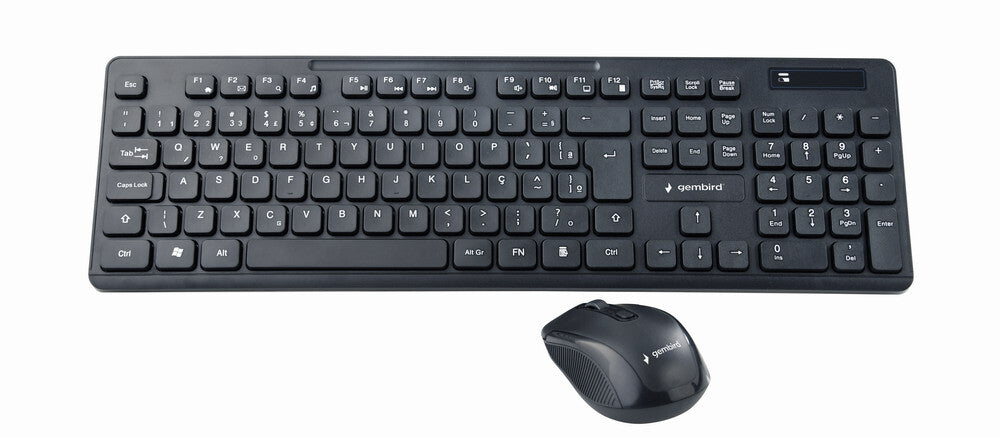 Gembird KBS-WCH-03-DE tangentbord Mus inkluderad Universal RF Trådlös QWERTZ tyska Svart