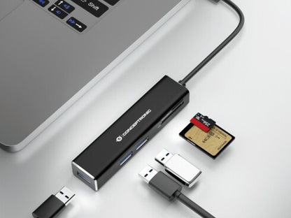 Conceptronic DONN08B dockningsstationer för bärbara datorer USB 3.2 Gen 1 (3.1 Gen 1) Type-C Svart