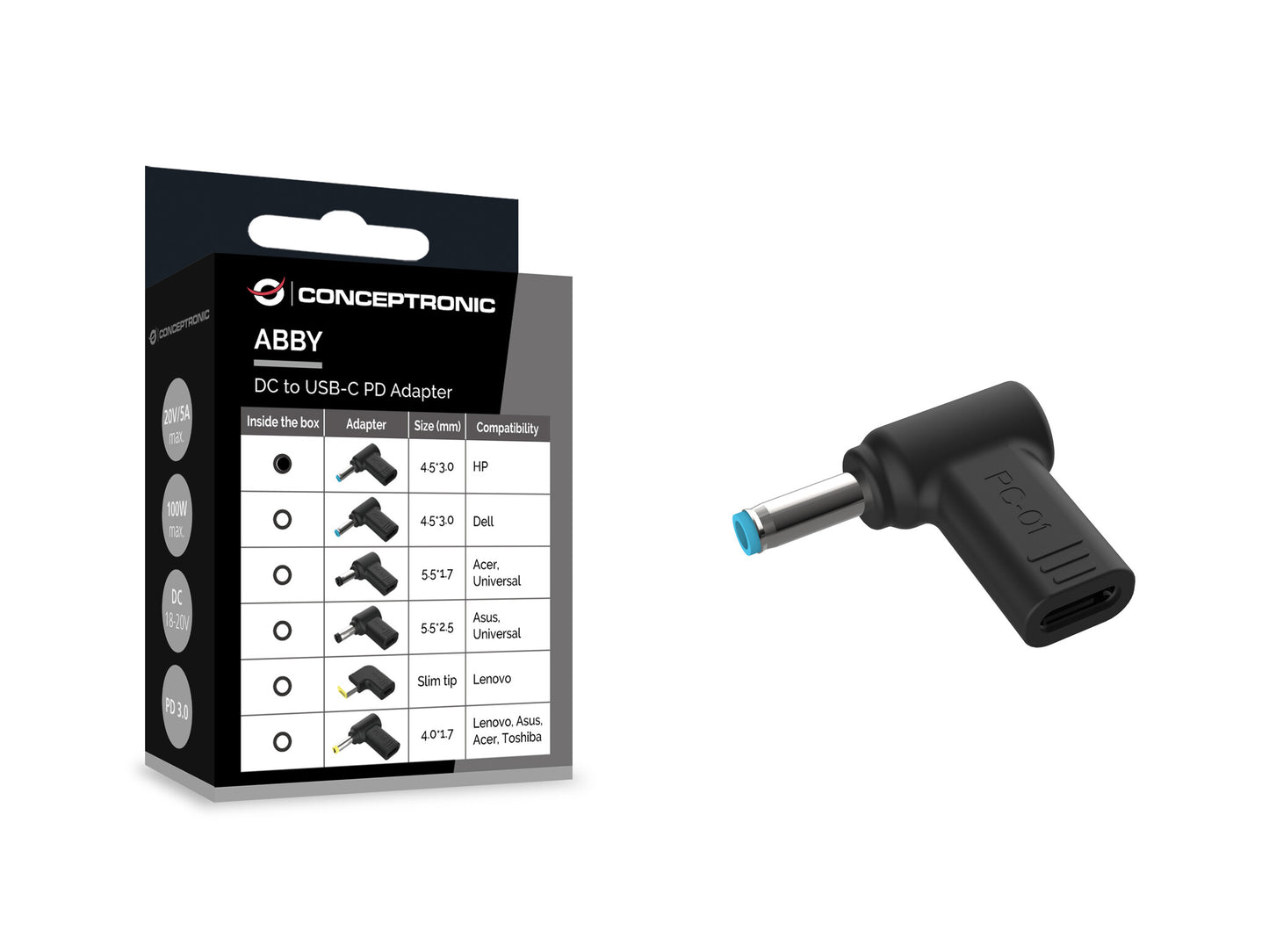 Conceptronic ABBY15PC01 tillbehör bärbara datorer Kontakter till bärbar dator