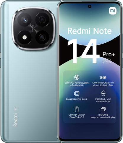 Xiaomi Redmi Note 14 Pro+ 5G 16,9 cm (6.67") Dubbla SIM-kort USB Type-C 8 GB 256 GB 5110 mAh Blå