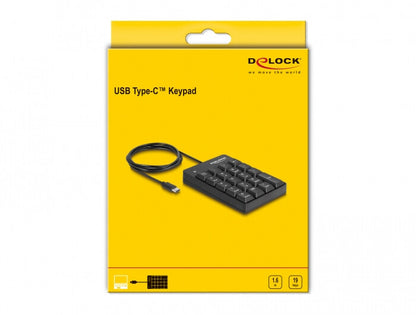 DeLOCK 12108 numeriskt tangentbord Universal USB Svart