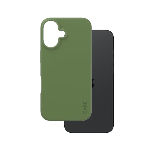 PanzerGlass CARE by ® Fashionable Case Green iPhone 16 mobiltelefonfodral Omslag Grön