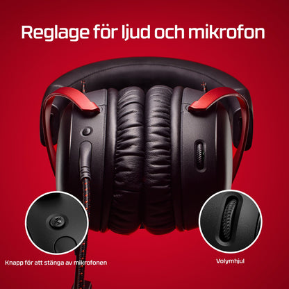 HyperX Cloud III – gamingheadset (svart/rött)