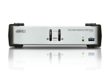 ATEN USB 3.0 DisplayPort KVMP™-switch med 2 portar (kablar medföljer)