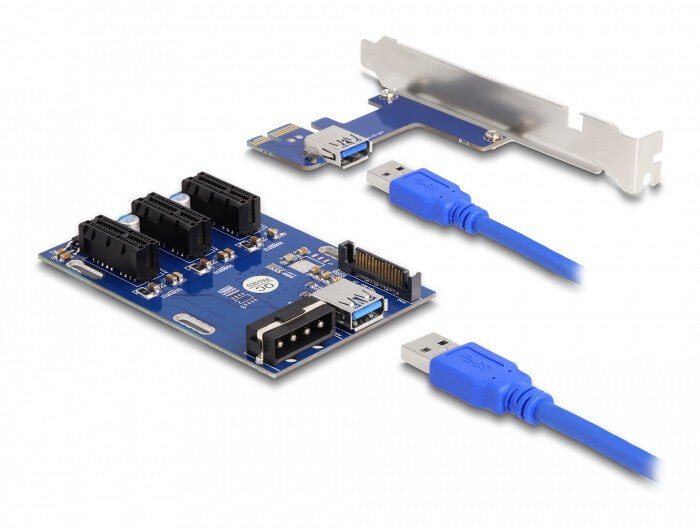 DeLOCK 41442 nätverkskort/adapters Intern PCIe, SATA, USB 3.2 Gen 1 (3.1 Gen 1)