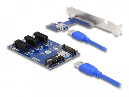 DeLOCK 41442 nätverkskort/adapters Intern PCIe, SATA, USB 3.2 Gen 1 (3.1 Gen 1)