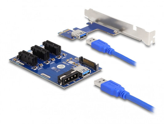 DeLOCK 41442 nätverkskort/adapters Intern PCIe, SATA, USB 3.2 Gen 1 (3.1 Gen 1)
