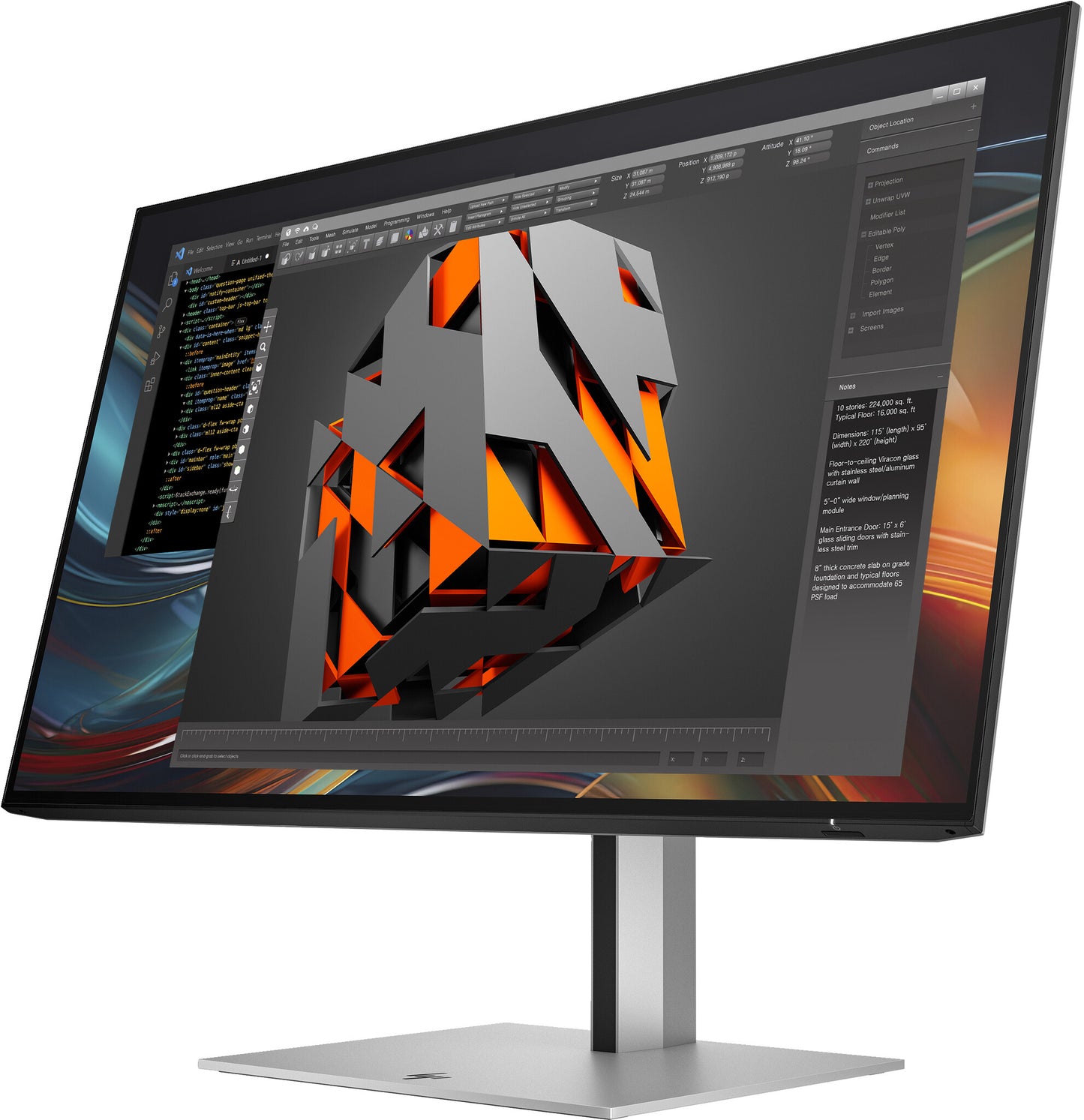 HP Series 7 Pro 23,8 tum FHD-skärm – 724pf utan PVC