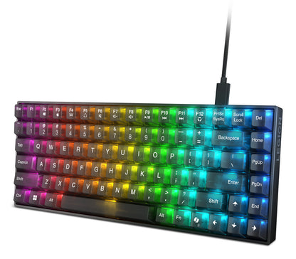 Lenovo Legion K510 Mini Pro tangentbord Spela USB Engelska (USA) Svart, Transparent