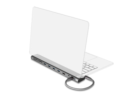 DeLOCK 87895 dockningsstationer för bärbara datorer Kabel USB 3.2 Gen 1 (3.1 Gen 1) Type-C Svart, Grå