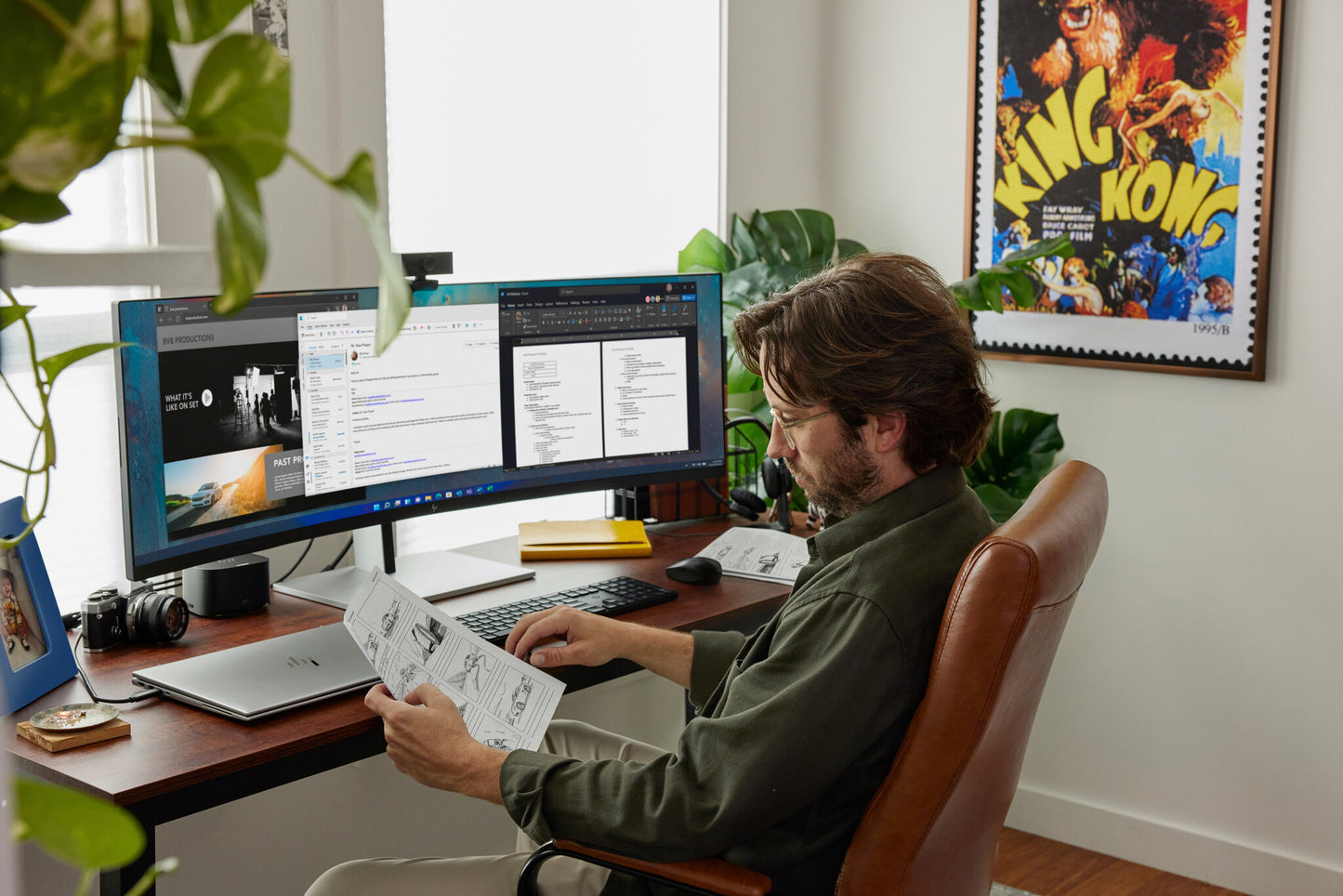 HP E45c G5 välvd DQHD skärm