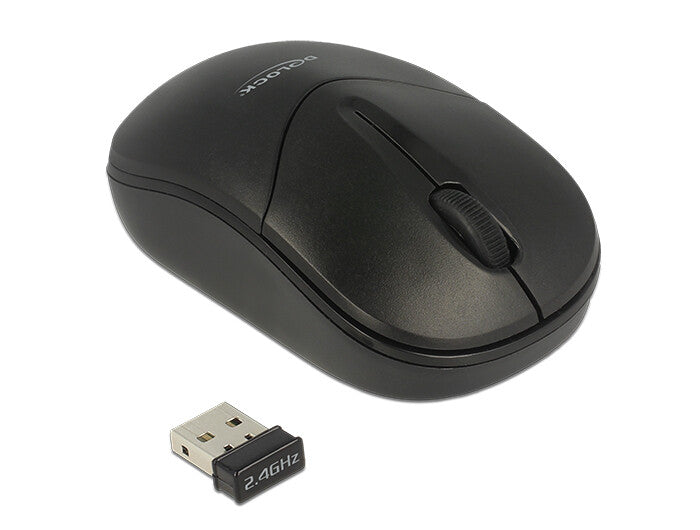 DeLOCK 12494 datormöss Resor Ambidextrous RF Trådlös Optisk 1000 DPI