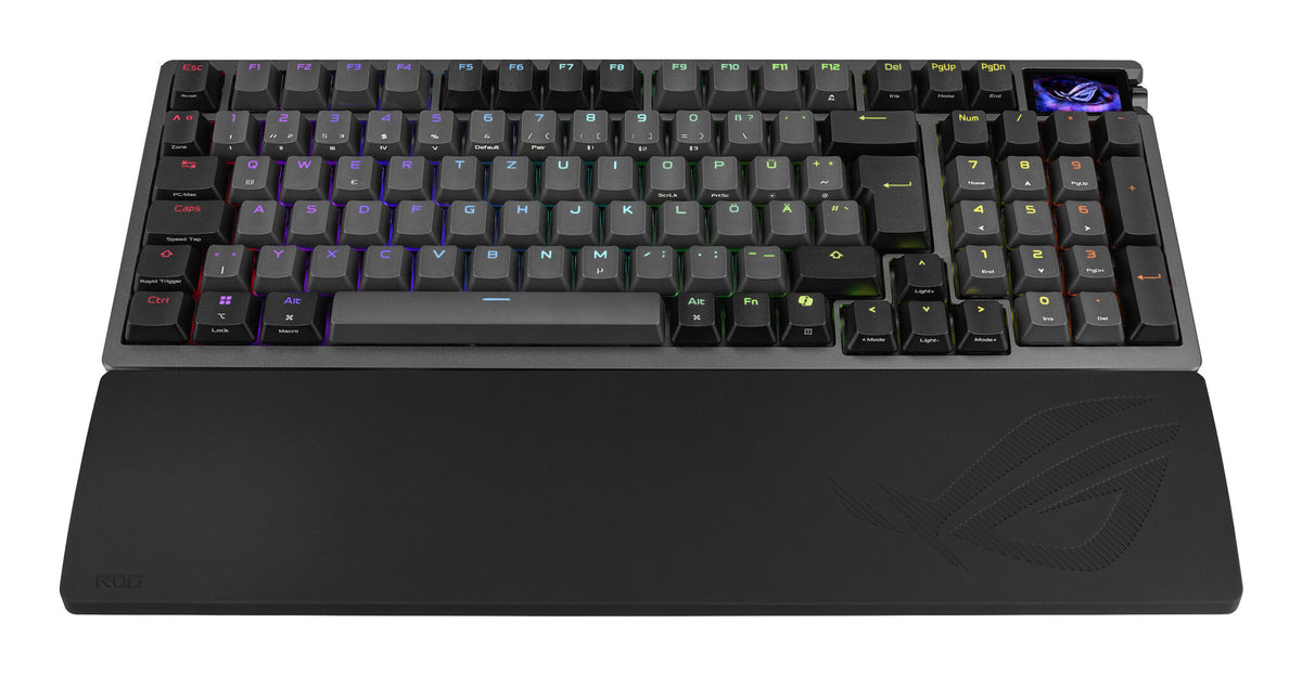 ASUS ROG Azoth 96 HE tangentbord Spela USB + RF Wireless + Bluetooth QWERTZ Svart