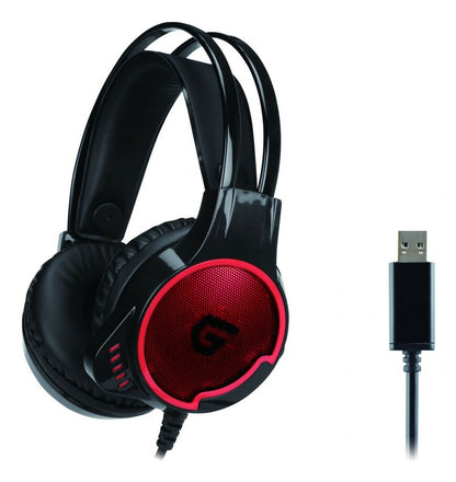 Conceptronic ATHAN U1 Headset Kabel Huvudband Spela USB Type-A Svart