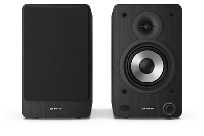 Sharp Bookshelf Speakers 2-vägs Svart Kabel & Trådlös 60 W