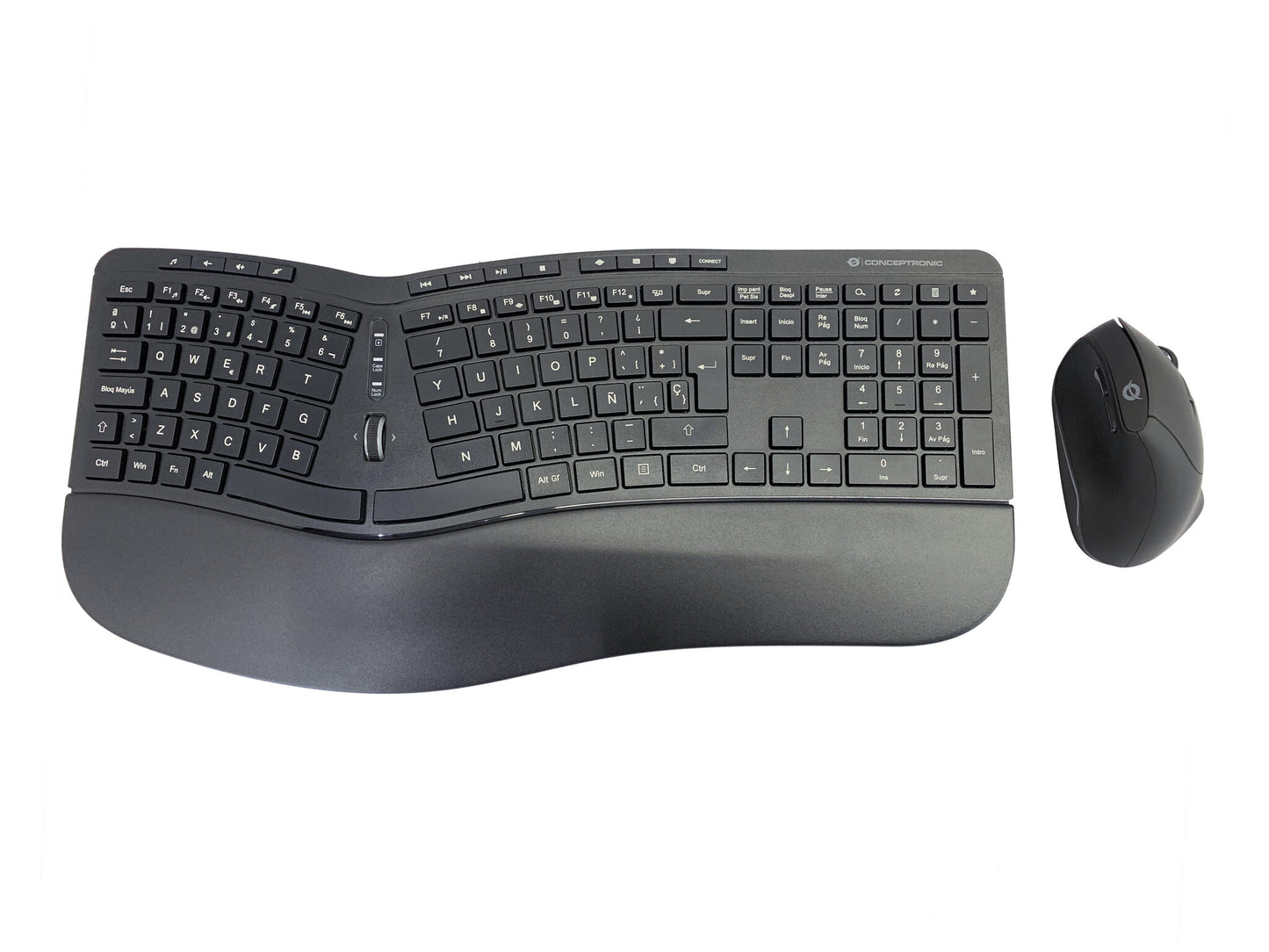 Conceptronic ORAZIO02ES tangentbord Mus inkluderad Kontor RF Trådlös QWERTY Spansk Svart