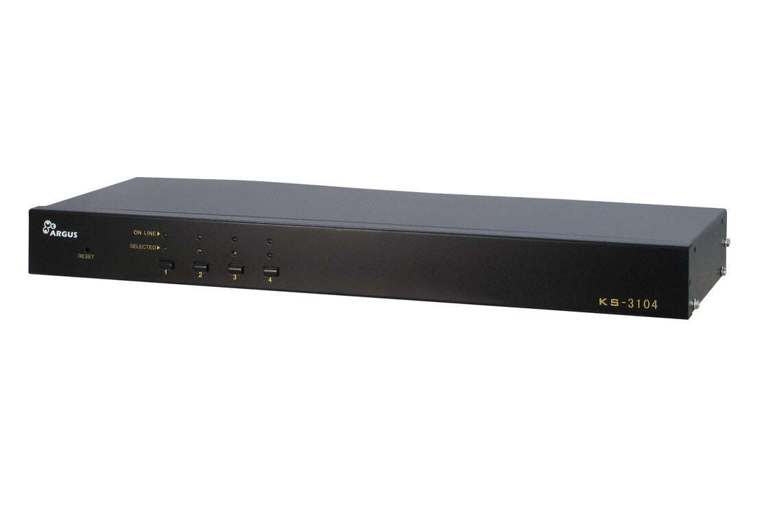 Inter-Tech KVM KS-3104 KVM-switchar Rackmontering Svart