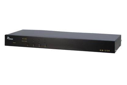 Inter-Tech KVM KS-3104 KVM-switchar Rackmontering Svart