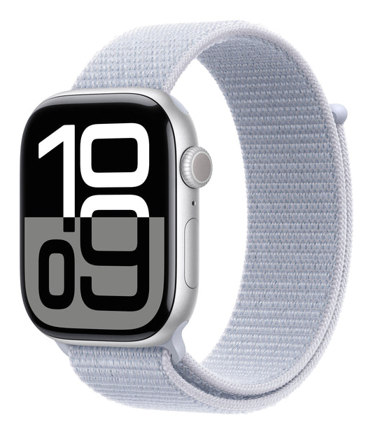 Apple Watch Series 10 OLED 46 mm Digital 416 x 496 pixlar Pekskärm Silver Wi-Fi GPS