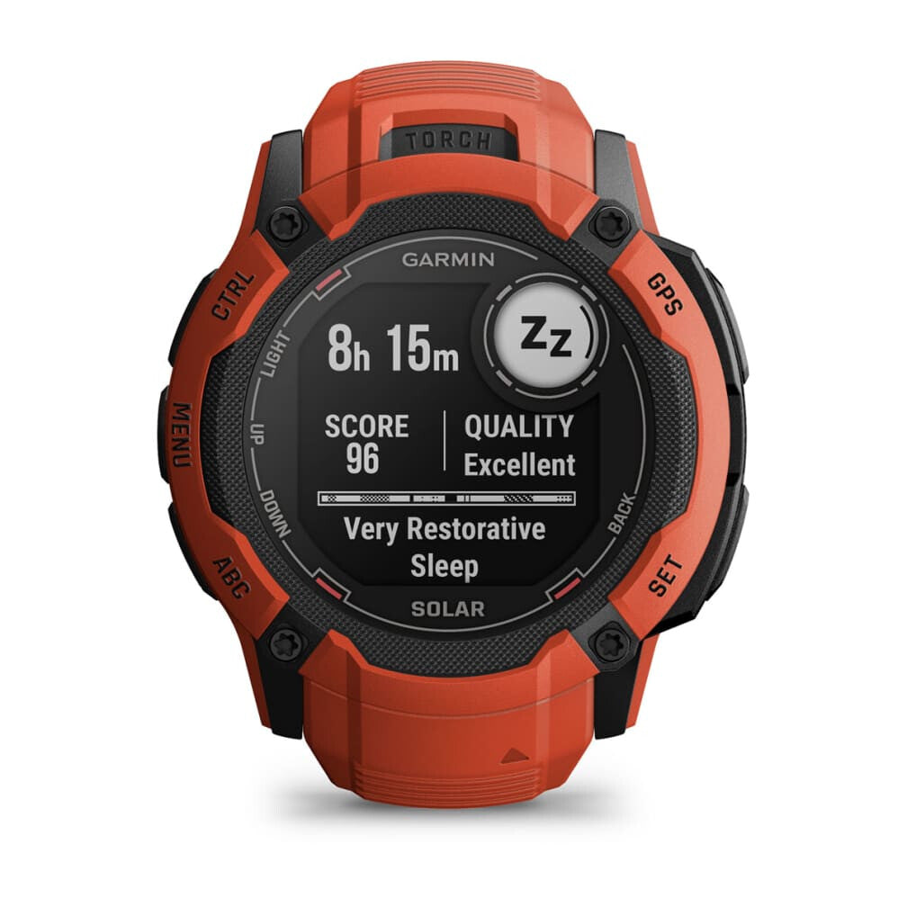 Garmin Instinct 2X Solar 2,79 cm (1.1") MIP 50 mm Digital 176 x 176 pixlar Pekskärm Röd GPS