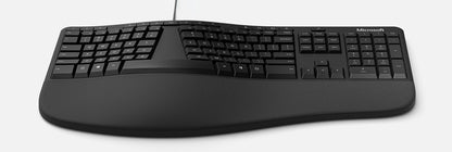 Microsoft Ergonomic tangentbord Universal USB AZERTY Belgiskt Svart