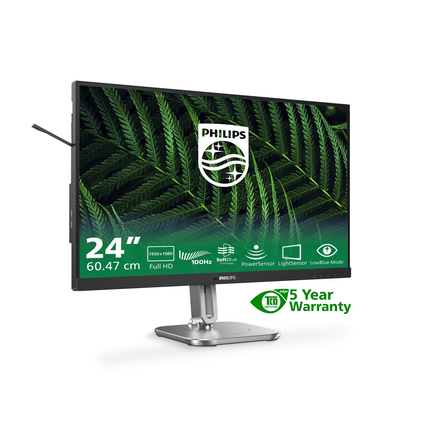 Philips 5000 series 24B2G5200/00 platta pc-skärmar 60,5 cm (23.8") 1920 x 1080 pixlar Full HD LCD Antracit