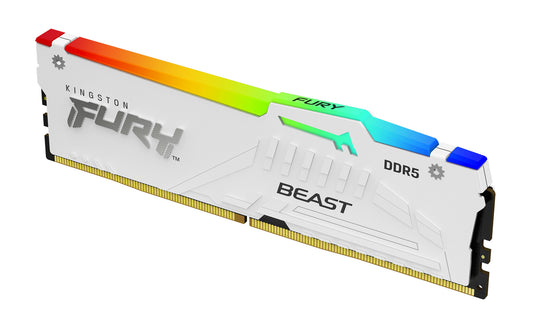 Kingston Technology FURY Beast RGB RAM-minnen 16 GB 1 x 16 GB DDR5 6400 MT/s 288-pin DIMM ECC