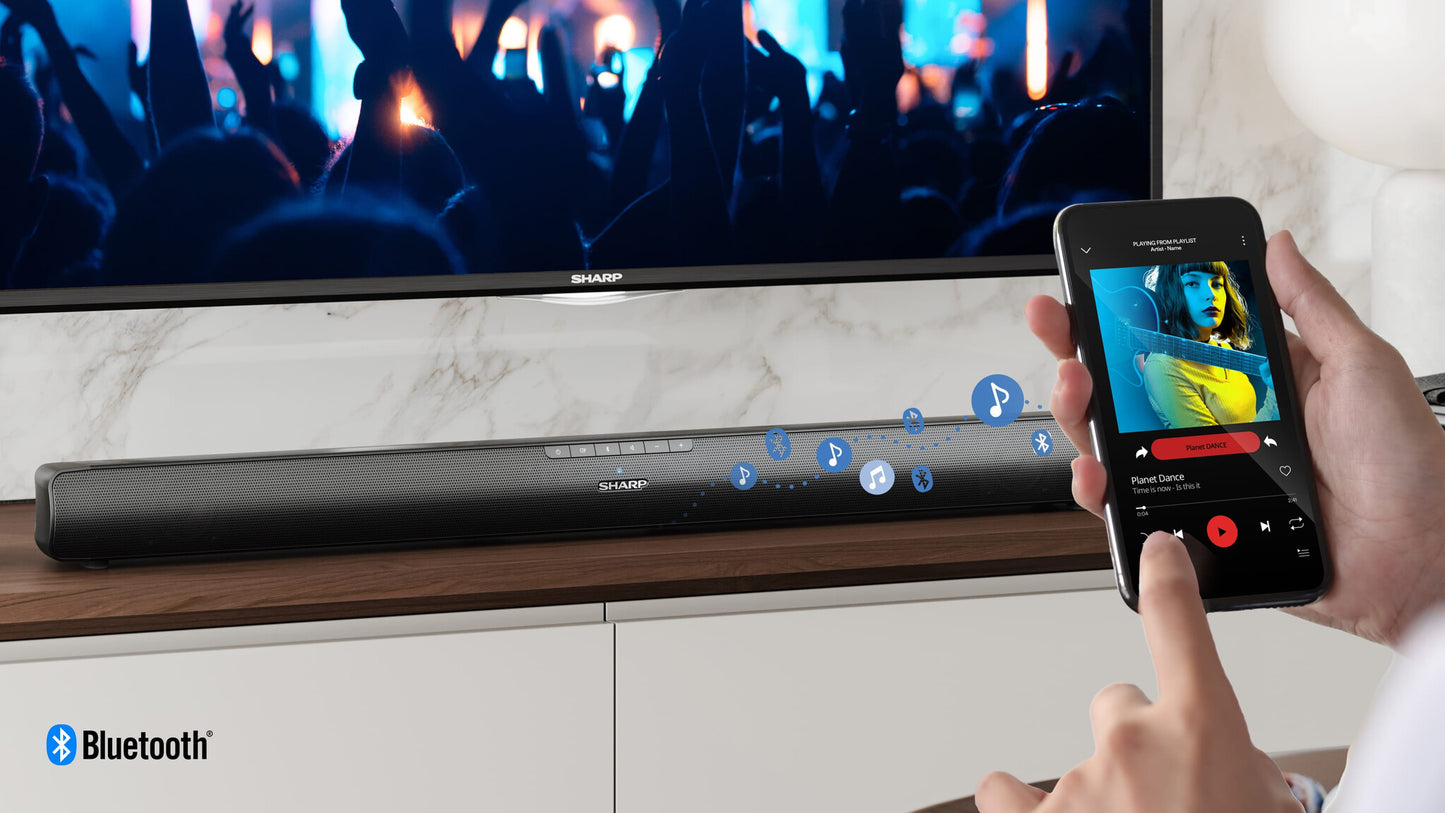 Sharp HT-SB100 soundbar-högtalare Svart 2.0 kanaler 75 W
