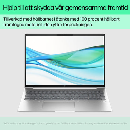 HP ProBook 460 G11 Intel Core Ultra 7 155U Bärbar dator 40,6 cm (16") WUXGA 48 GB DDR5-SDRAM 512 GB SSD Wi-Fi 6E (802.11ax) Windows 11 Pro AI PC Silver