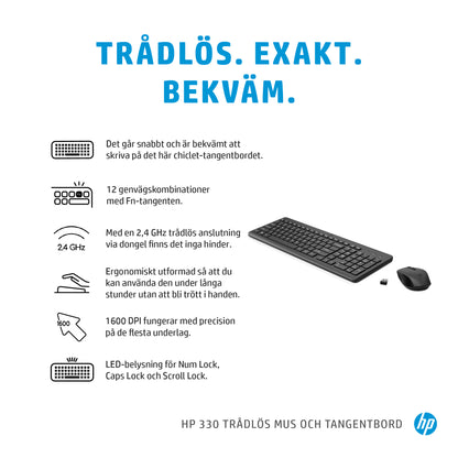 HP 330 trådlös mus och tangentbord kombinerat