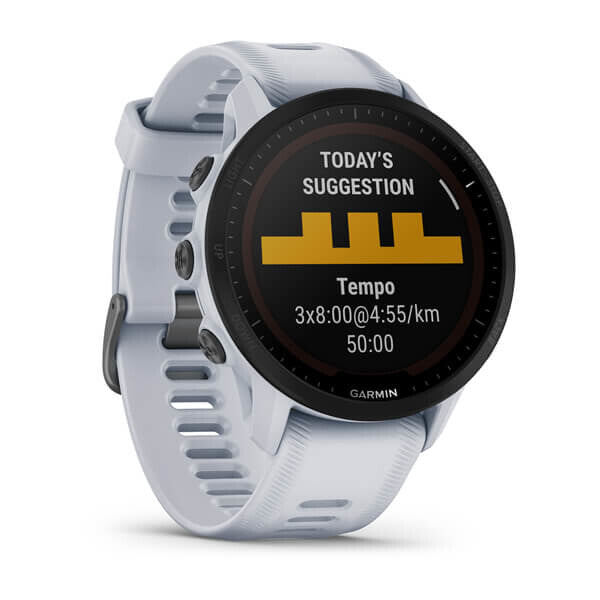 Garmin Forerunner 955 3,3 cm (1.3") MIP 46.5 mm Digital 260 x 260 pixlar Pekskärm Vit Wi-Fi GPS